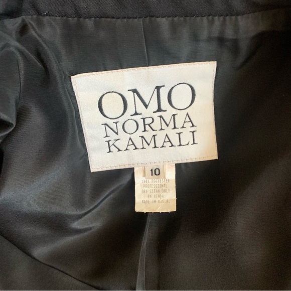 Omo Norma Kamali Wool Double Breasted Long Peacoat Blazer Size 10 - Picture 8 of 10